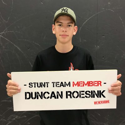 Burnside team member Duncan Roesink